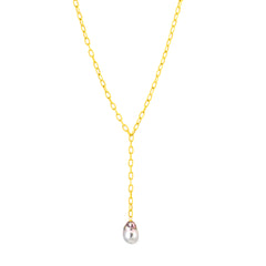 Pearl Link Y Necklace