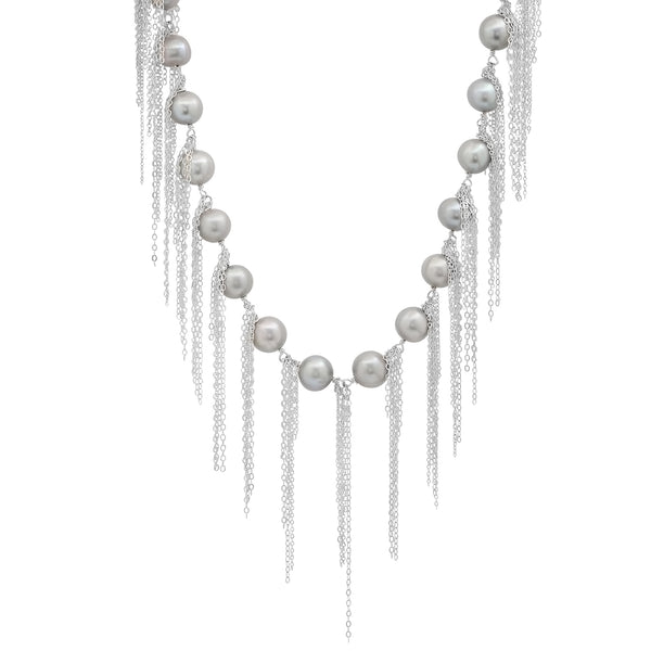 Silver Fringe Necklace