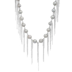 Silver Fringe 31" Necklace