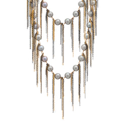 Silver Fringe 62" Necklace