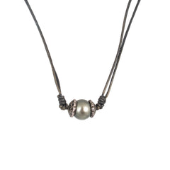 Pearl Leather Necklace
