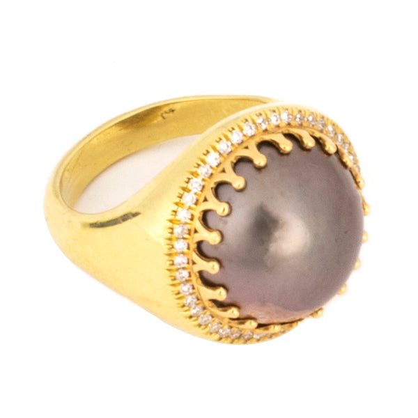 Pearl Slice Ring