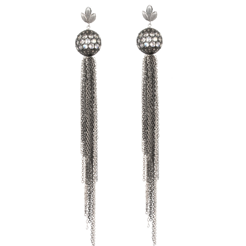 Moonstone Tassel Earrings