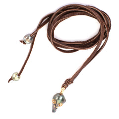 Pearl Skull Necklace