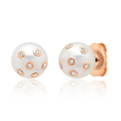 Pearl Diamond Studs