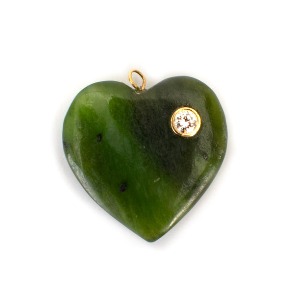 Jade Heart Charm