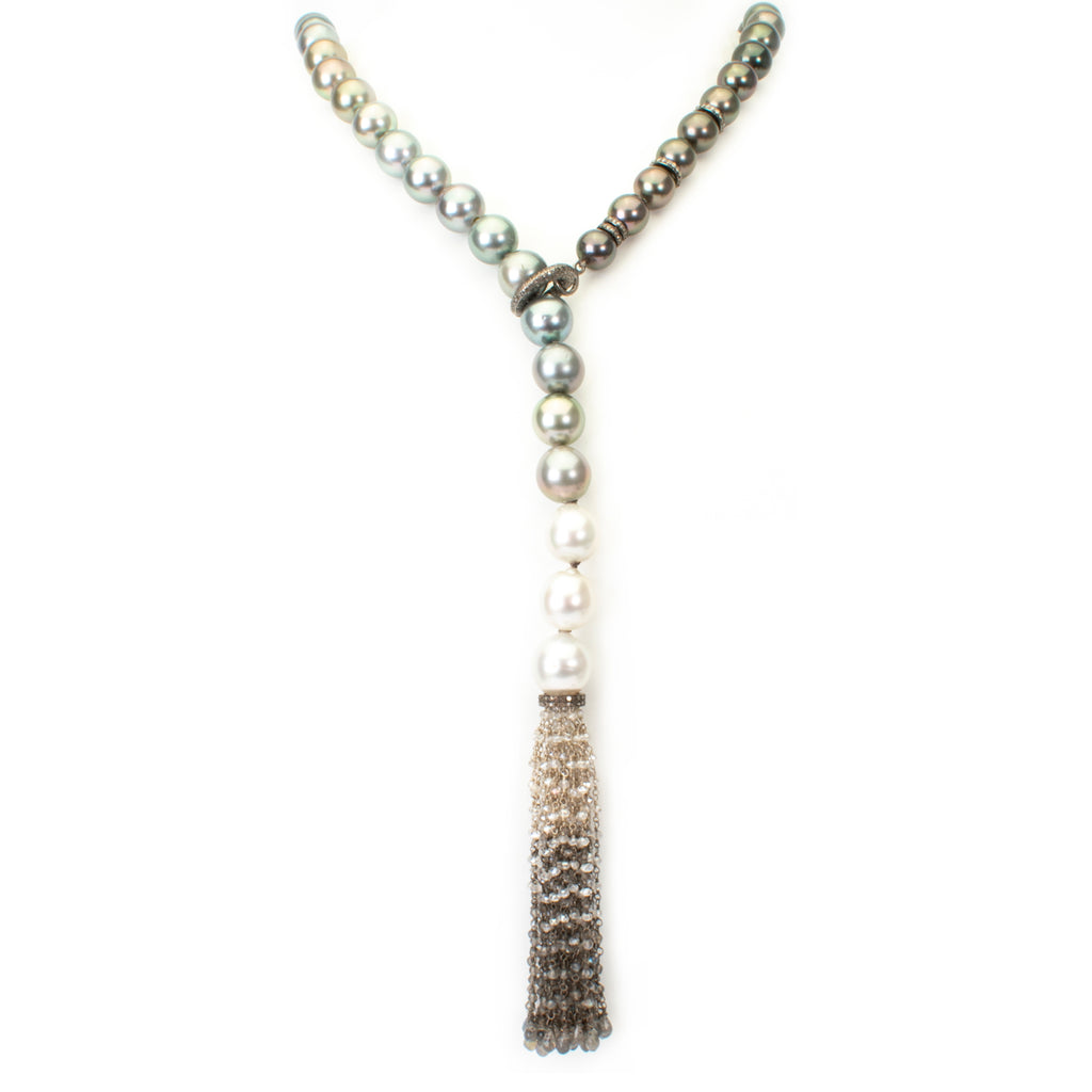Ombre Pearl Y Necklace