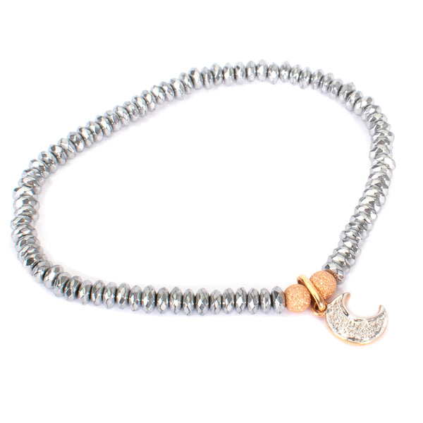 Pyrite Crescent Bracelet