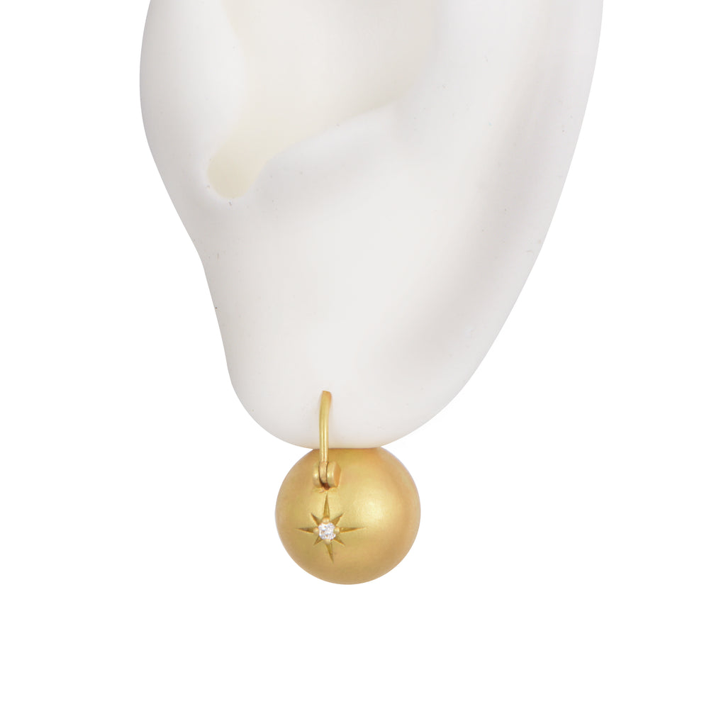 12mm Lapis Lazuli Ball Stud Earrings 14K Gold - Trustmark Jewelers