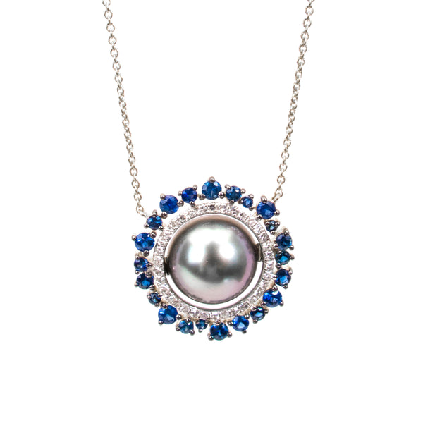 Sapphire Pearl Necklace