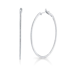 Thin Diamond Hoops