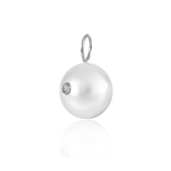 Pearl Diamond Bezel Charm