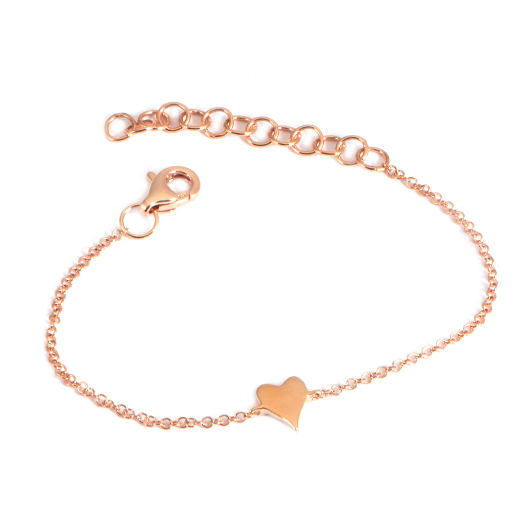 Carlton London Rose Gold Plated With Cz Studded Heart Bracelet – Carlton  London Online