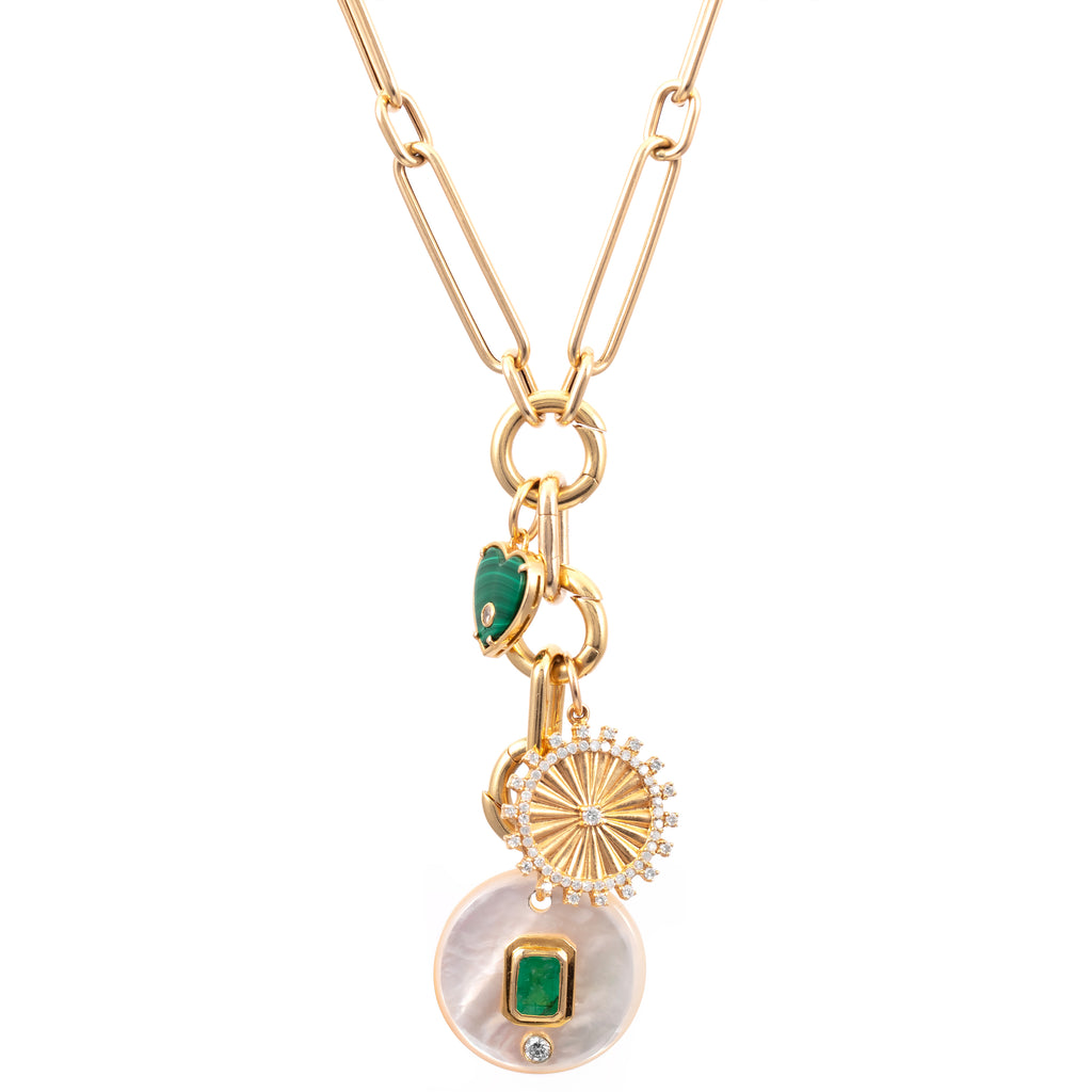 Emerald Charm Necklace