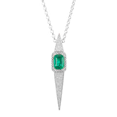 Emerald Pyramid Pendant