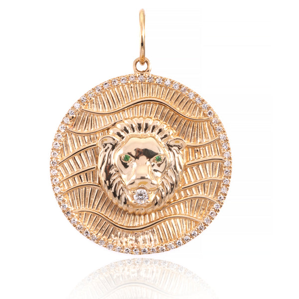Lion Disk Charm
