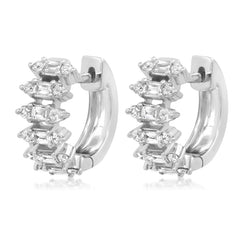 Baguette Diamond Hoops