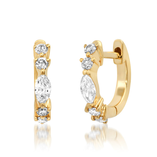 Diamond Huggie Hoops