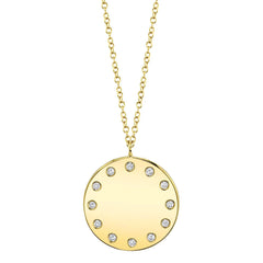 Diamond Disk Necklace