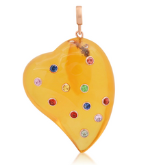 Amber Heart Pendant