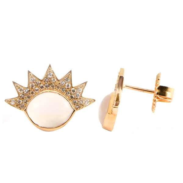 Moonstone Studs
