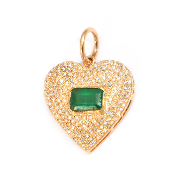 Emerald Heart Charm