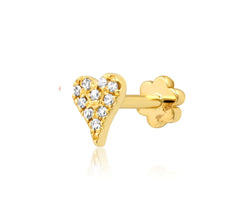 Heart Screw Back Stud
