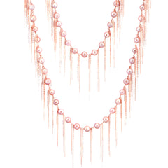 Blush Fringe 62" Necklace